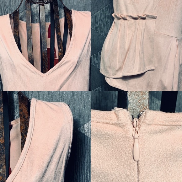 Love Scarlett Faux-Suede Asymmetrical Blouse - Picture 3 of 8